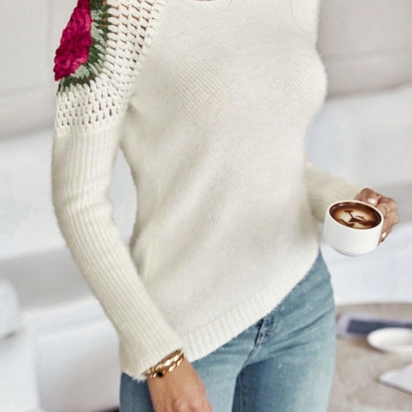 Rose Crochet Sweater - Picture 6 of 8